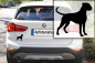 Preview: Autoaufkleber Boxer stehend Silhouette