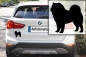 Preview: Autoaufkleber Chow Chow stehend Silhouette