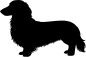 Preview: Langhaardackel stehend Silhouette