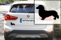 Preview: Autoaufkleber Dackel (Langhaardackel) stehend Silhouette