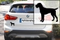 Preview: Autoaufkleber Deutsch Drahthaar stehend Silhouette