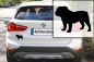 Preview: Autoaufkleber Englische Bulldogge stehend Silhouette