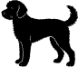 Preview: Labradoodle sitzend Silhouette