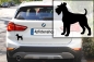 Preview: Autoaufkleber Schnauzer stehend Silhouette