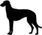 Preview: Deerhound stehend Silhouette