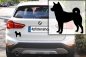 Preview: Autoaufkleber Shiba stehend Silhouette
