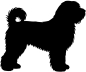 Preview: Tibet Terrier stehend Silhouette