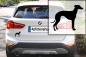 Preview: Autoaufkleber Whippet stehend Silhouette