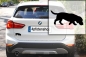 Preview: Autoaufkleber Dackel (Rauhaardackel) suchend Silhouette