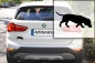 Preview: Autoaufkleber Dackel (Kurzhaarteckel) suchend Silhouette