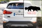 Preview: Autoaufkleber Dackel (Langhaardackel) suchend Silhouette