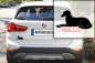 Preview: Autoaufkleber Silken Windsprite (Langhaarwhippet) liegend Silhouette