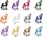 Preview: Aufkleber Pferd - Tinker Kontur