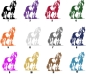 Preview: Aufkleber Pferd - Tinker Kontur