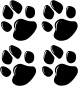 Preview: Aufkleber Pfoten A4 Bogen