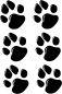 Preview: Aufkleber Pfoten A4 Bogen