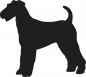 Preview: Airedale Terrier stehend Silhouette