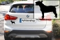 Preview: Autoaufkleber Bullterrier stehend Silhouette