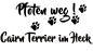 Preview: Aufkleber "Pfoten weg! Cairn Terrier im Heck“