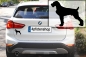 Preview: Autoaufkleber Deutsch Drahthaar stehend Silhouette