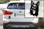 Preview: Autoaufkleber "Deutscher Schäferhund" Kopf