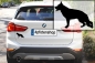 Preview: Autoaufkleber Deutscher Schäferhund stehend Silhouette