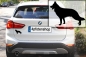 Preview: Autoaufkleber Deutscher Schäferhund stehend Silhouette