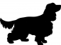 Preview: Englischer Cocker Spaniel stehend Silhouette