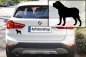 Preview: Autoaufkleber Englischer Mastiff stehend Silhouette