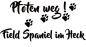 Preview: Aufkleber "Pfoten weg! Field Spaniel im Heck"