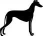 Preview: Galgo stehend Silhouette