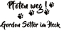 Preview: Aufkleber "Pfoten weg! Gordon Setter im Heck"