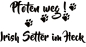 Preview: Aufkleber "Pfoten weg! Irish Setter im Heck"