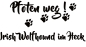 Preview: Aufkleber "Pfoten weg! Irish Wolfhound im Heck"