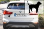 Preview: Autoaufkleber Jura Laufhund stehend Silhouette