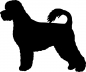 Preview: Portugiesischer Wasserhund stehend Silhouette