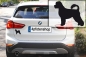 Preview: Autoaufkleber Portugiesischer Wasserhund stehend Silhouette