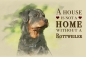 Preview: Nostalgieschild - Hundeschild im Retrostil Motiv: Rottweiler #1