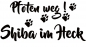 Preview: Aufkleber "Pfoten weg! Shiba im Heck"