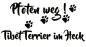 Preview: Aufkleber "Pfoten weg! Tibet Terrier im Heck"