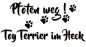 Preview: Aufkleber "Pfoten weg! Toy Terrier im Heck“