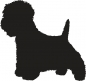 Preview: West Highland White Terrier stehend Silhouette