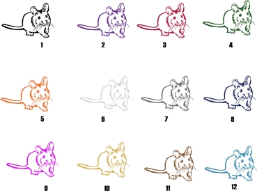 Aufkleber Maus *für helle Hintergründe