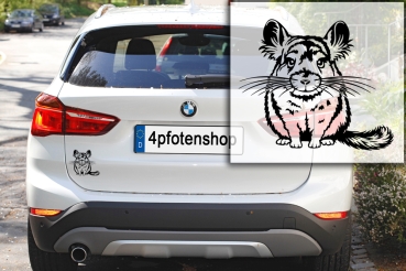 Preview: Aufkleber Chinchilla *für helle Hintergründe