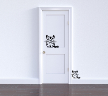 Preview: Aufkleber Chinchilla *für helle Hintergründe