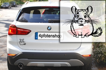 Preview: Aufkleber Chinchilla *für helle Hintergründe