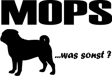Aufkleber Mops