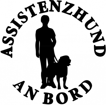 Aufkleber Assistenzhund - Support Dog - Guide Dog - Service Dog