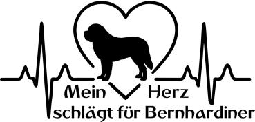 Aufkleber "Mein Herz schlägt für Bernhardiner"