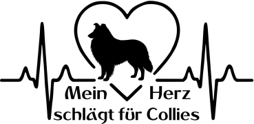Aufkleber "Mein Herz schlägt für Collies" (Langhaar)